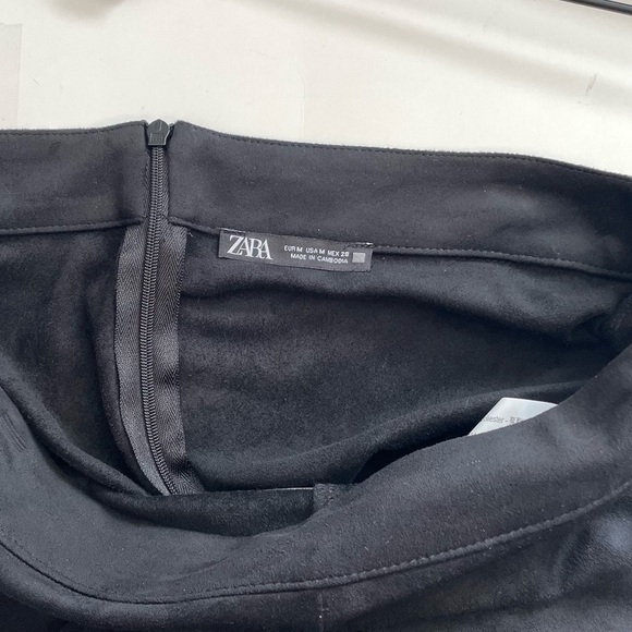 Zara Black Suede Long Maxi Skirt Size Medium - Picture 3 of 9